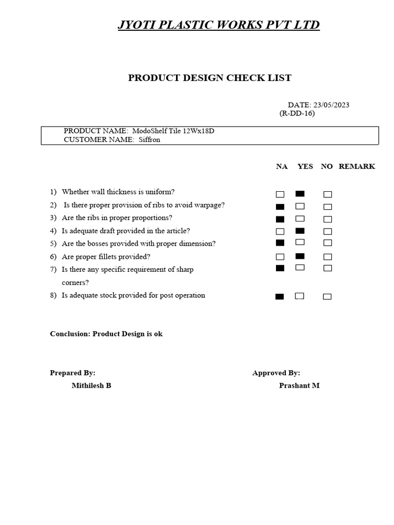 ModoShelf Tile Design Checklist | PDF