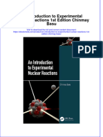 An Introduction To Experimental Nuclear Reactions 1St Edition Chinmay Basu Online Ebook Texxtbook Full Chapter PDF