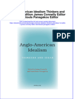Download ebook Anglo American Idealism Thinkers And Ideas 1St Edition James Connelly Editor Stamatoula Panagakou Editor online pdf all chapter docx epub 