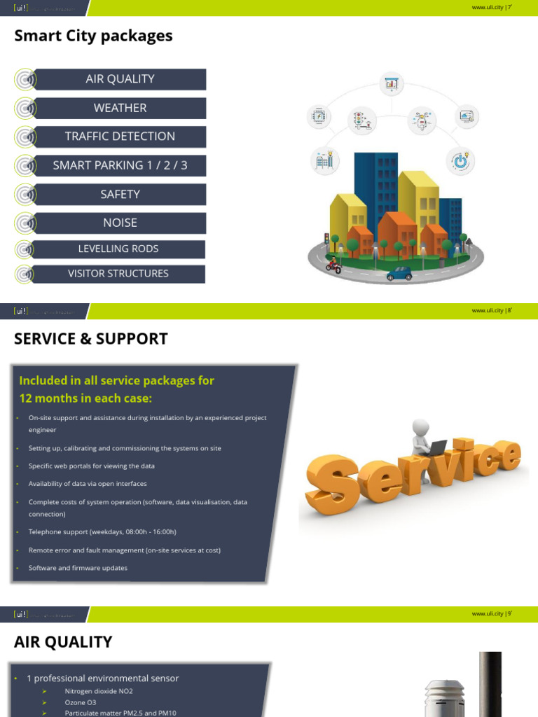 Smart City Solutions and Support Packages | PDF | Parking Lot | Air ...
