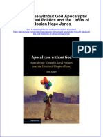 Apocalypse Without God Apocalyptic Thought Ideal Politics and The Limits of Utopian Hope Jones Online Ebook Texxtbook Full Chapter PDF