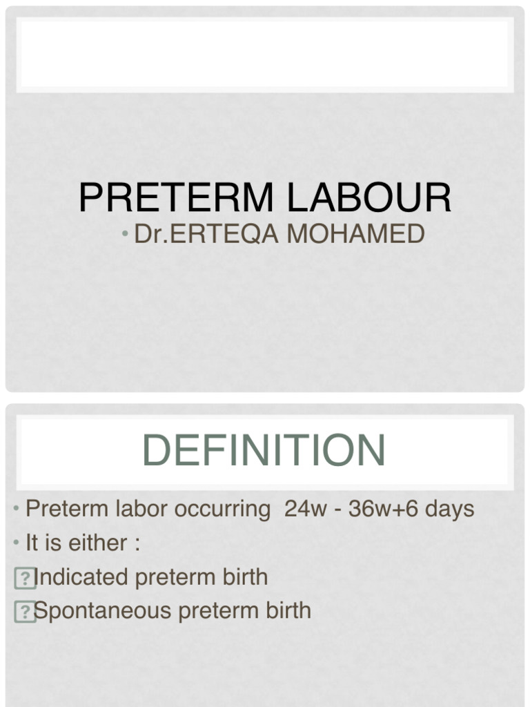 Management of Preterm Labor | PDF | Preterm Birth | Childbirth