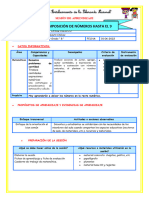 Sesión de Aprendizaje. Descomposición Hasta El 9