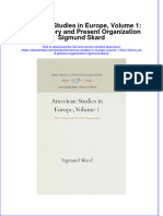 American Studies in Europe Volume 1 Their History and Present Organization Sigmund Skard Online Ebook Texxtbook Full Chapter PDF