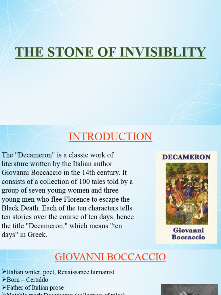 Themes of Invisibility in Decameron | PDF | Giovanni Boccaccio | The ...