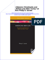 Ebook American Babylon Christianity and Democracy Before and After Trump 1St Edition Philip S Gorski Online PDF All Chapter