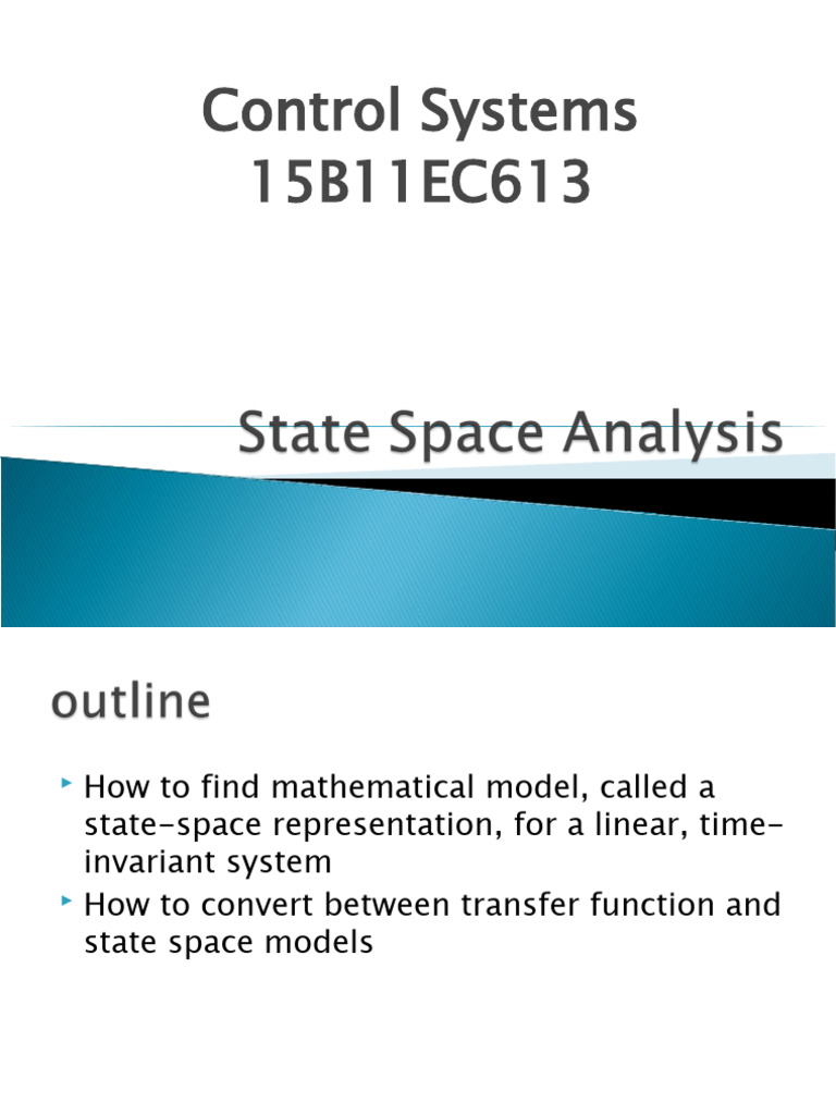 31 - Lecture-31 - State Space Analysis | PDF | Mathematical Concepts ...