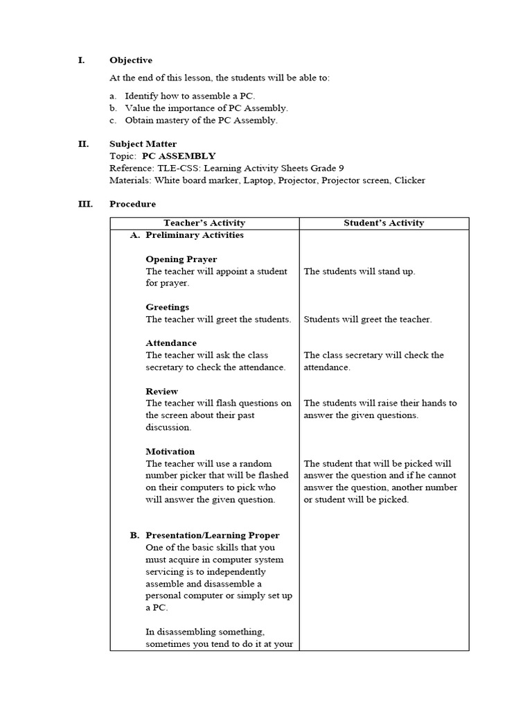 Step-by-Step PC Assembly Guide | PDF | Personal Computers | Office ...