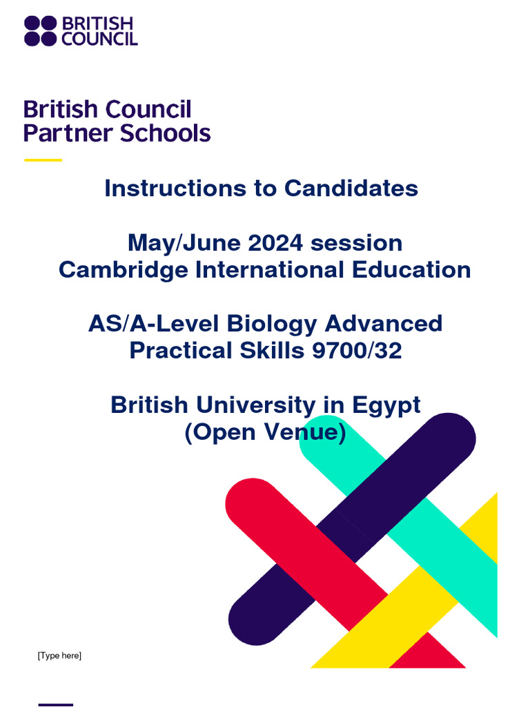 Biology practical exam 9700 32 british university in egypt