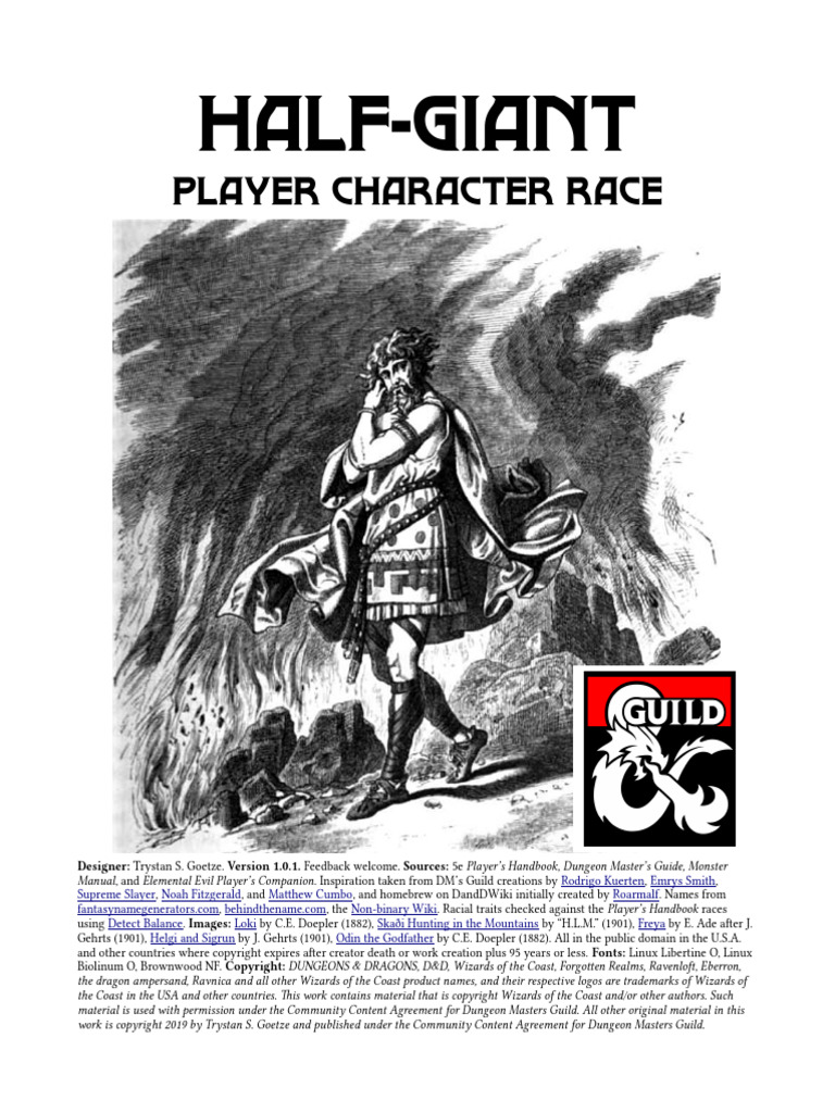 Half-Giant_Player_Character_Race | PDF
