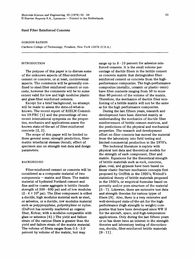 Steel Fiber Reinforced Concrete | PDF | Strength Of Materials | Fracture