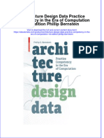 Architecture Design Data Practice Competency in The Era of Computation 1St Edition Phillip Bernstein Online Ebook Texxtbook Full Chapter PDF