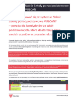 Jak Zarejestrować Się W Systemie Nabór Szkoły Ponadpodstawowe VULCAN - Porada Dla Kandydatów Z Aktywnych SP PDF