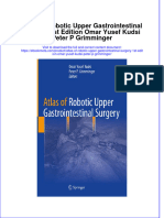 Ebook Atlas of Robotic Upper Gastrointestinal Surgery 1St Edition Omar Yusef Kudsi Peter P Grimminger Online PDF All Chapter