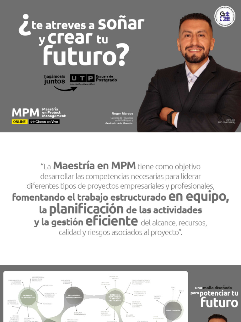 Brochure MPM | PDF | Profesional en el manejo de proyectos | Gestión de ...