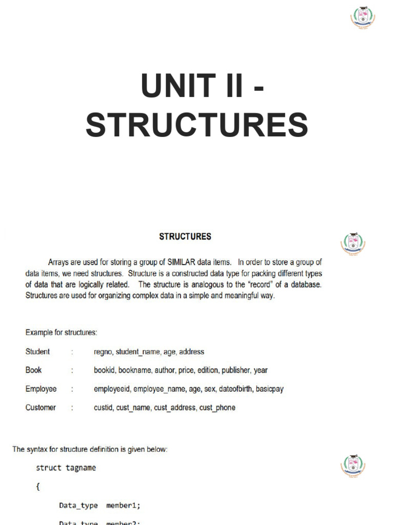 STRUCTURE | PDF | Data Type | Computer Science