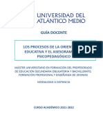 GD 21-22 - Los Procesos de La Orientación Educativa y El Asesoramiento Psicopedagógico