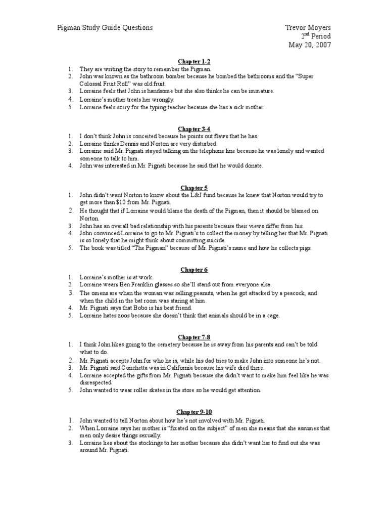 Worksheets The Pigman Worksheets the pigman essay worksheets literature show how define success definition study guide questions violence