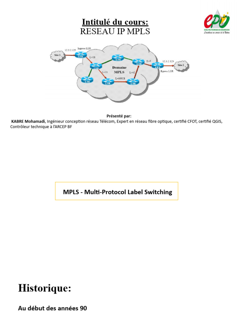 Introduction au Réseau IP MPLS | PDF | Mise en réseau | Commutation d ...