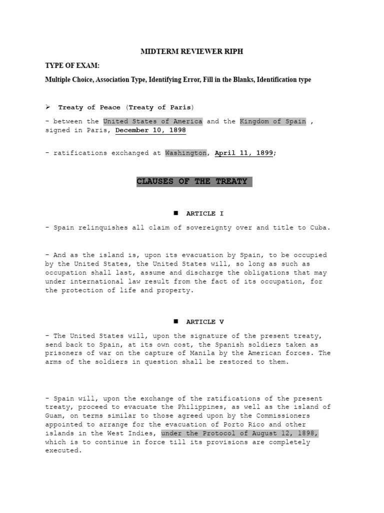 RIPH Midterm Exam Reviewer Guide | PDF | Philippines
