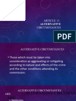 Alternative Circumstances Article 15.