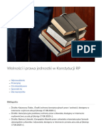 Wolnosci I Prawa Jednostki W Konstytucji RP