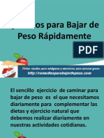 Ejercicios para Bajar de Peso Rapidamente - PPT