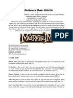 Mordheim - Master Skill List