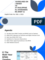 Multi-Year Guidelines On The Results-Based Performance Management-Philippine Professional