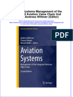 Ebook Aviation Systems Management of The Integrated Aviation Value Chain 2Nd Edition Andreas Wittmer Editor Online PDF All Chapter