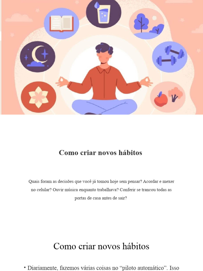 Como Criar Novos Hábitos Eficazes | PDF | Tempo | Motivação