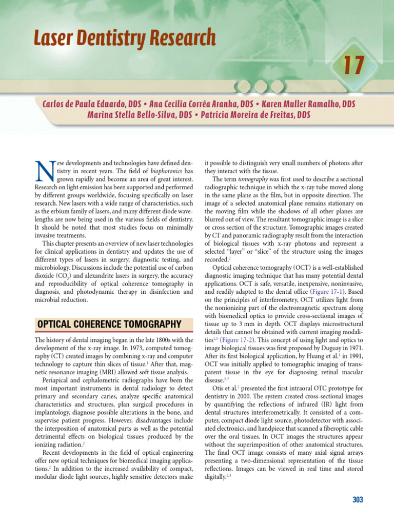 Advances in Laser Dentistry Techniques | PDF | Laser | Medical Imaging