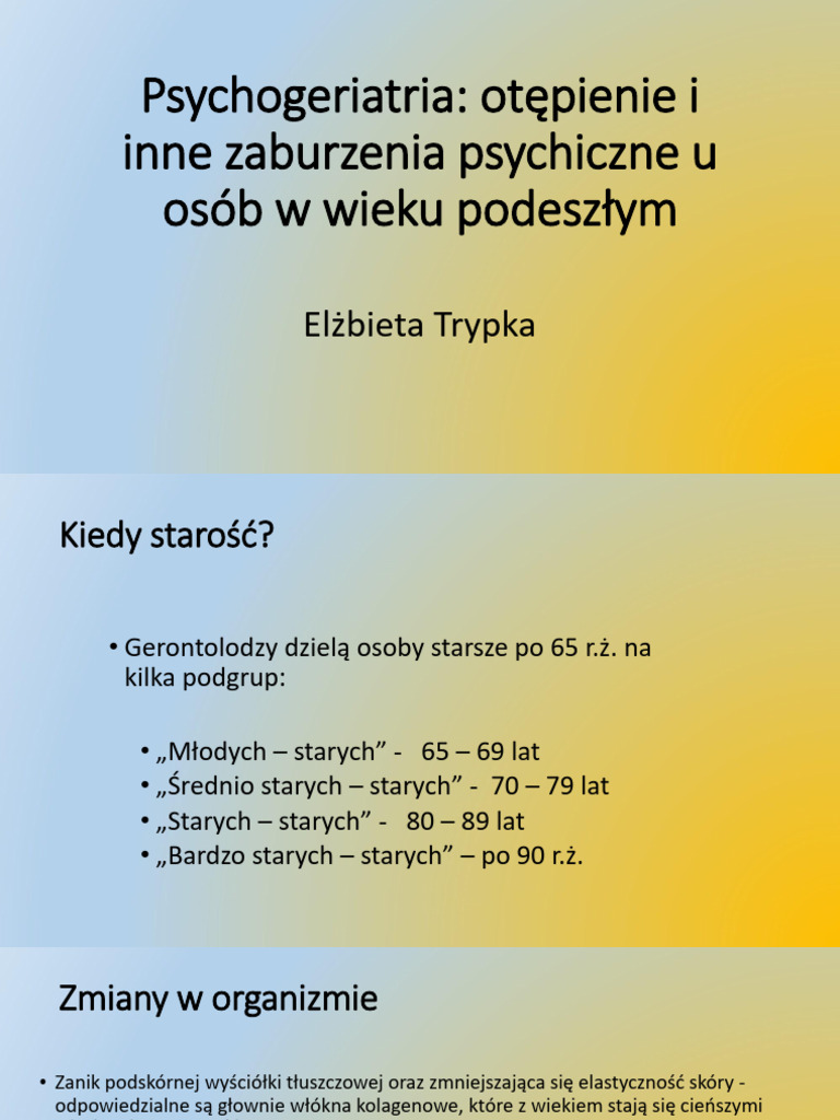 Medycyna Rodzinna - Psychogeriatria | PDF