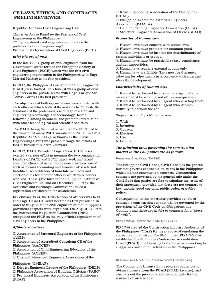 Civil Engineering Laws and Ethics in the PH | PDF | Morality | Atheism