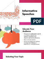 Informative Speeches - CH 11.1