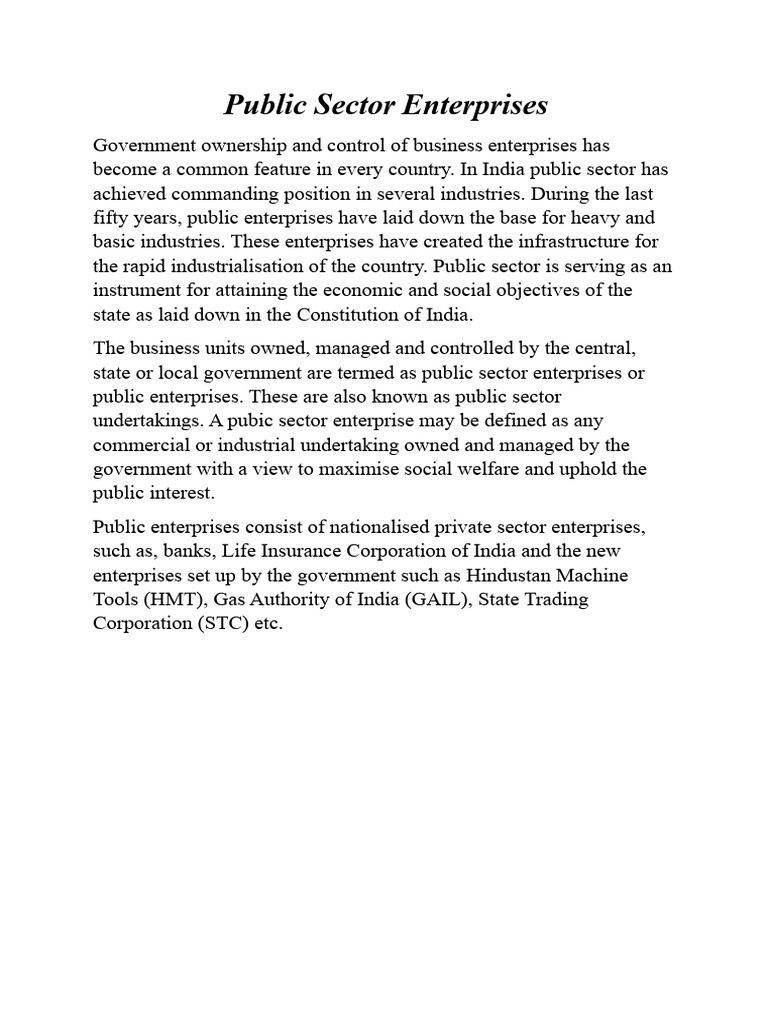 Public Sector Pdf Economies