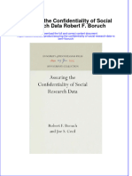 Assuring The Confidentiality of Social Research Data Robert F Boruch Online Ebook Texxtbook Full Chapter PDF