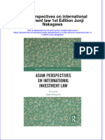 Ebook Asian Perspectives On International Investment Law 1St Edition Junji Nakagawa Online PDF All Chapter