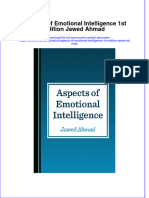 Ebook Aspects of Emotional Intelligence 1St Edition Jawed Ahmad Online PDF All Chapter