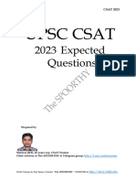 3 CSAT 2023 Expected Questions by Srinivas Sir