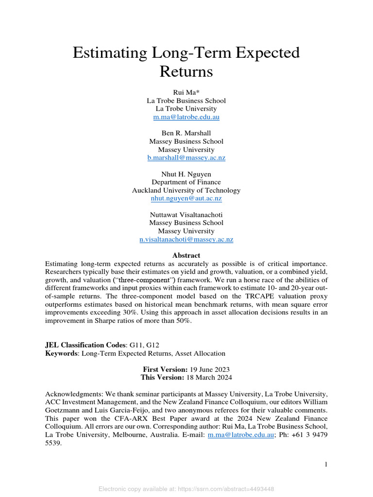 SSRN Id4493448 | PDF | Forecasting | Errors And Residuals