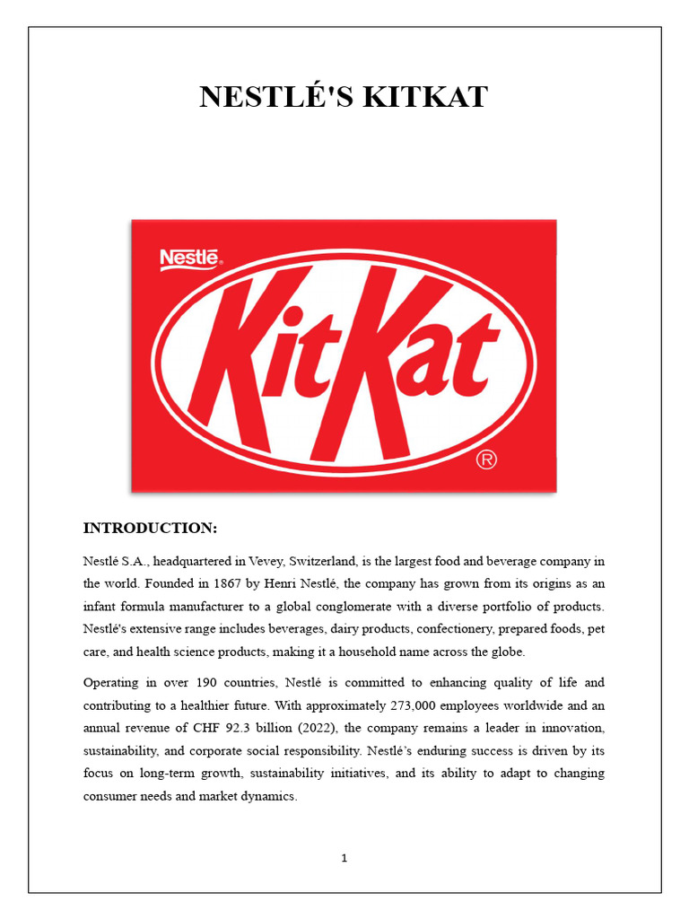 KitKat: Ingredients and Brand Overview | PDF | Analytics | Predictive ...