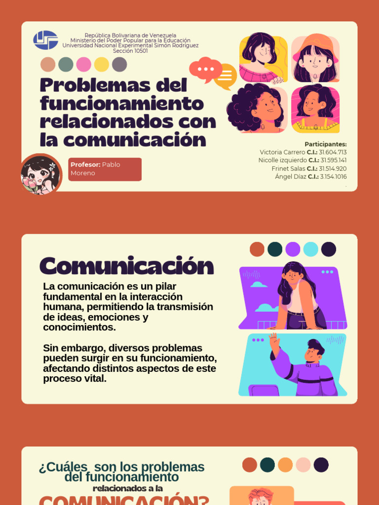 PROBLEMAS DEL FUNCIONAMIENTO COMUNICACIÓN Grupo 2 | PDF | Comunicación ...