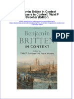 Download ebook Benjamin Britten In Context Composers In Context Vicki P Stroeher Editor online pdf all chapter docx epub 