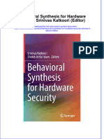 Download ebook Behavioral Synthesis For Hardware Security Srinivas Katkoori Editor online pdf all chapter docx epub 