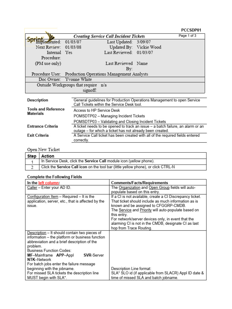 Creating Service Call Incident | PDF | Computing | Software Engineering