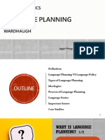 Sociolinguistics - Language Planning - Aggie - 411038022