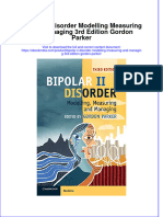Download Bipolar Ii Disorder Modelling Measuring And Managing 3Rd Edition Gordon Parker online ebook  texxtbook full chapter pdf 