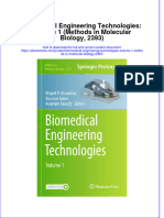 Download ebook Biomedical Engineering Technologies Volume 1 Methods In Molecular Biology 2393 online pdf all chapter docx epub 