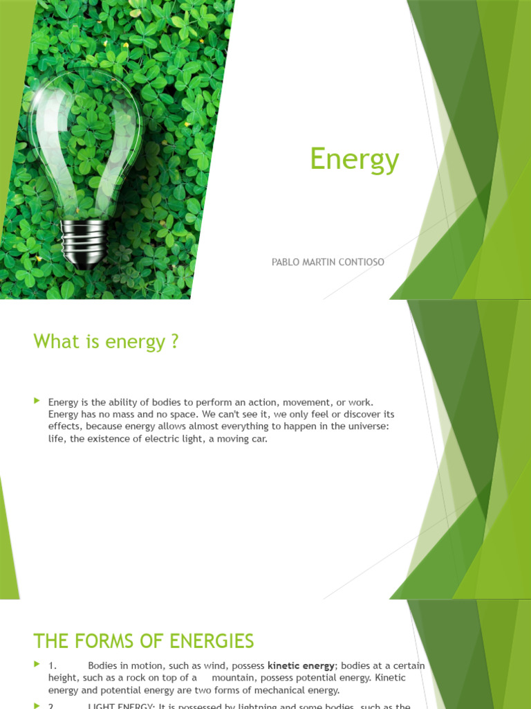 Understanding Energy: Types and Sources | PDF | Energy Development ...